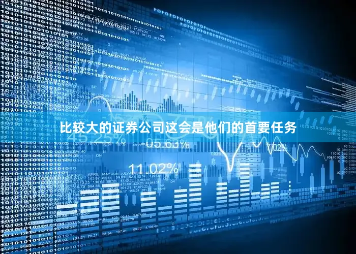 比较大的证券公司这会是他们的首要任务